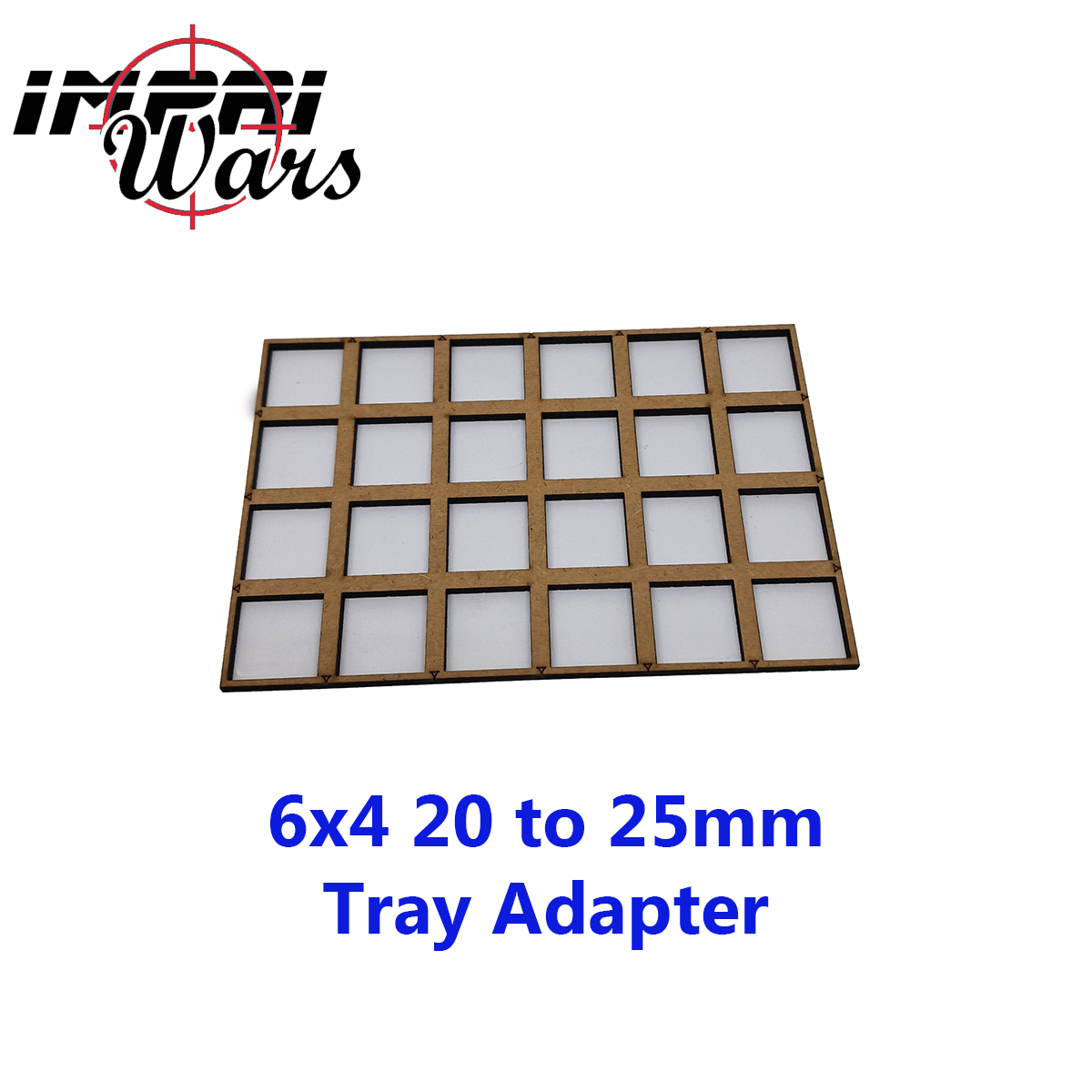 Adaptador de bandeja de DM de peanas de 20 a 25 mm, formación 6 × 4