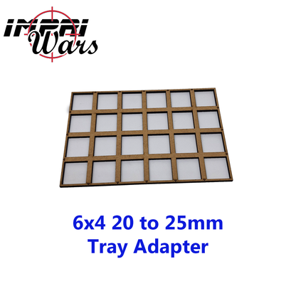 Adaptador de bandeja de DM de peanas de 20 a 25 mm, formación 6 × 4