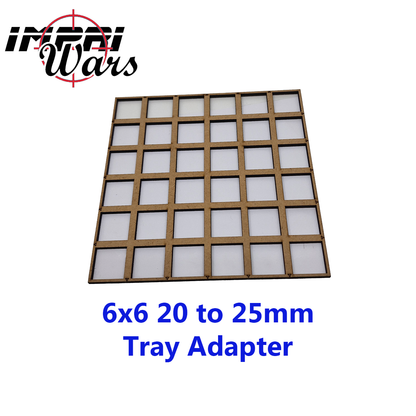 Adaptador de bandeja de DM de peanas de 20 a 25 mm, formación 6 × 6