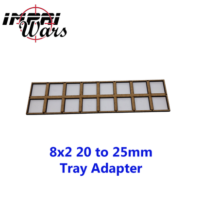 Adaptador de bandeja de DM de peanas de 20 a 25 mm, formación 8 × 2