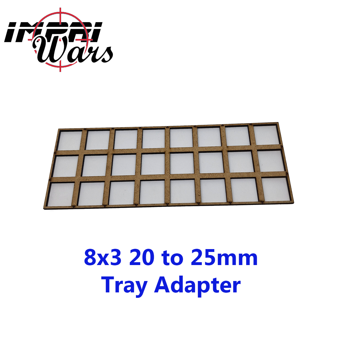 Adaptador de bandeja de DM de peanas de 20 a 25 mm, formación 8 × 3