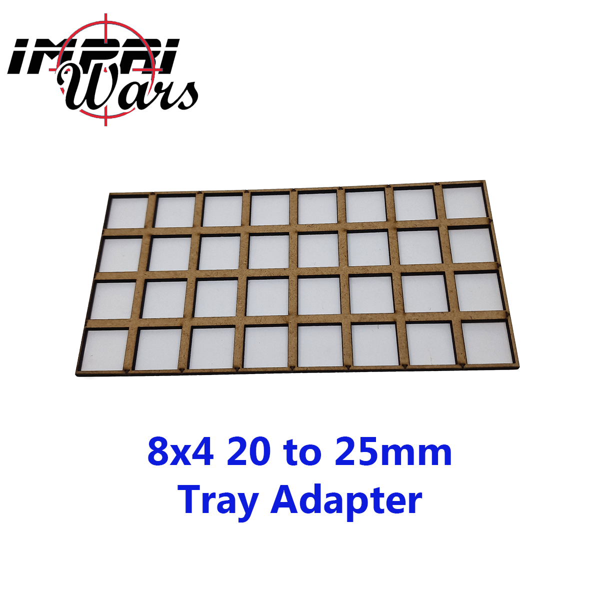 Adaptador de bandeja de DM de peanas de 20 a 25 mm, formación 8 × 4