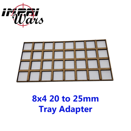 Adaptador de bandeja de DM de peanas de 20 a 25 mm, formación 8 × 4