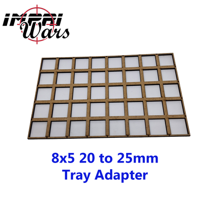 Adaptador de bandeja de DM de peanas de 20 a 25 mm, formación 8 × 5