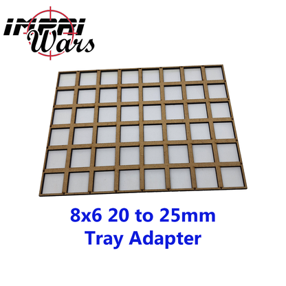 Adaptador de bandeja de DM de peanas de 20 a 25 mm, formación 8 × 6