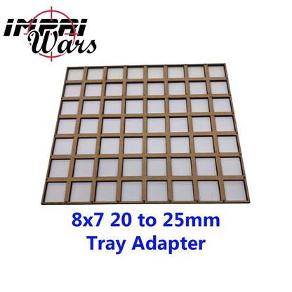 Adaptador de bandeja de DM de peanas de 20 a 25 mm, formación 8 × 7