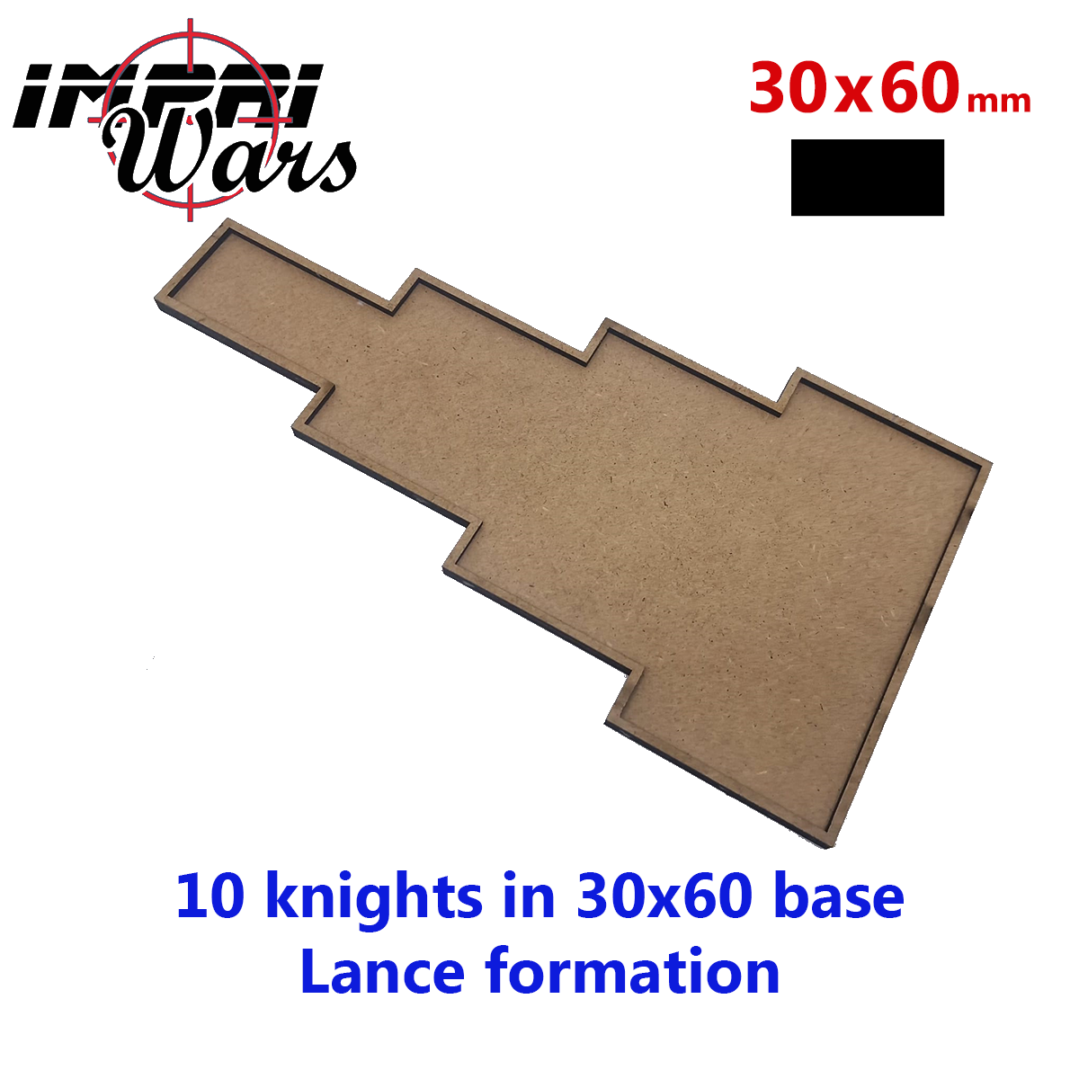 Bandeja de movimiento de DM en lanza para 10 miniaturas con peanas de 30 × 60 mm