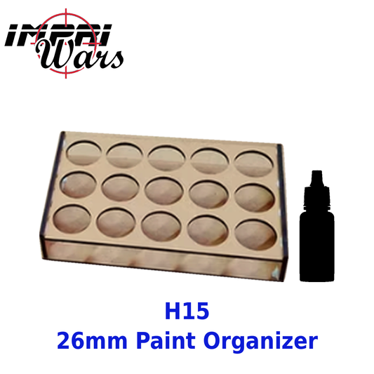Organizador de tintas H15, horizontal, para 15 frascos de tinta AK ou Vallejo