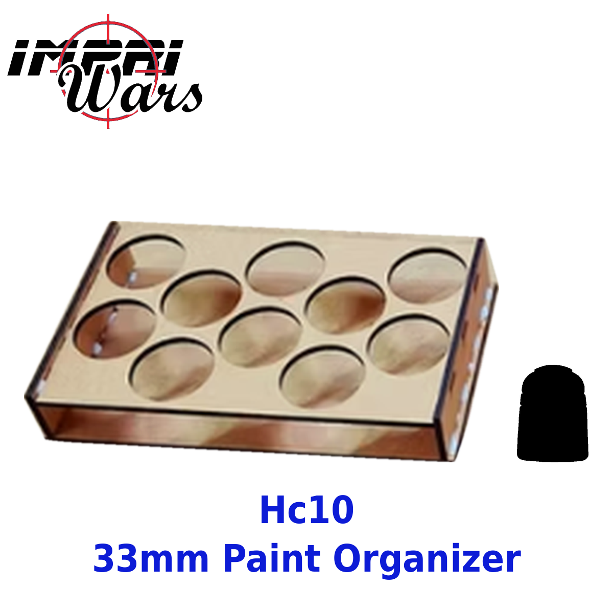 Organizador de tintas Hc10, horizontal, para 10 potes de tinta tipo Citadel