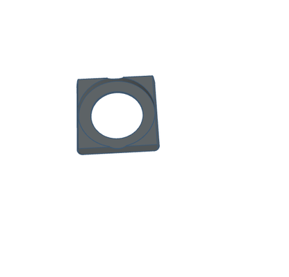 Adaptador de peana redonda de 28,5 mm a cuadrada 30x30 mm