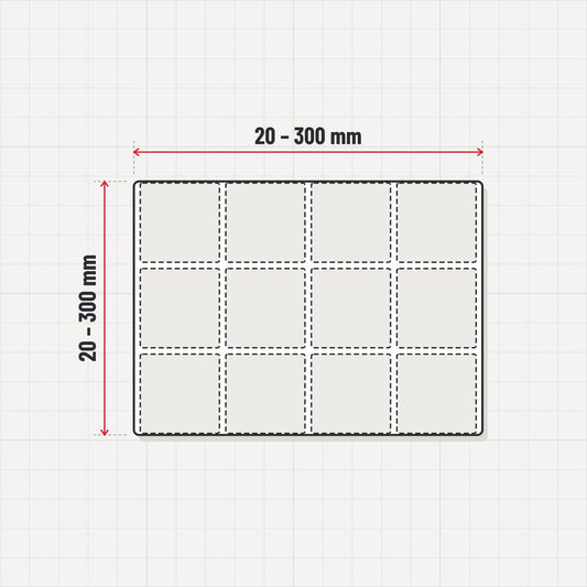 Dibujo ilustrativo: Bandeja de movimiento a medida