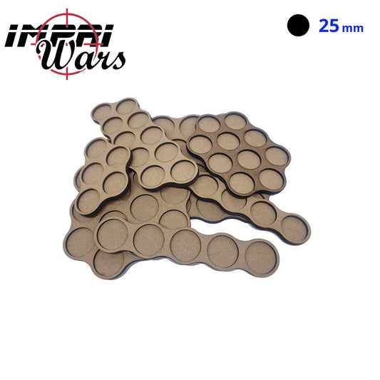 Bandejas de movimiento de DM para peanas redondas de 25 mm, en varias formaciones