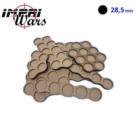 Bandejas de movimiento de DM para peanas redondas de 28,5 mm, en varias formaciones
