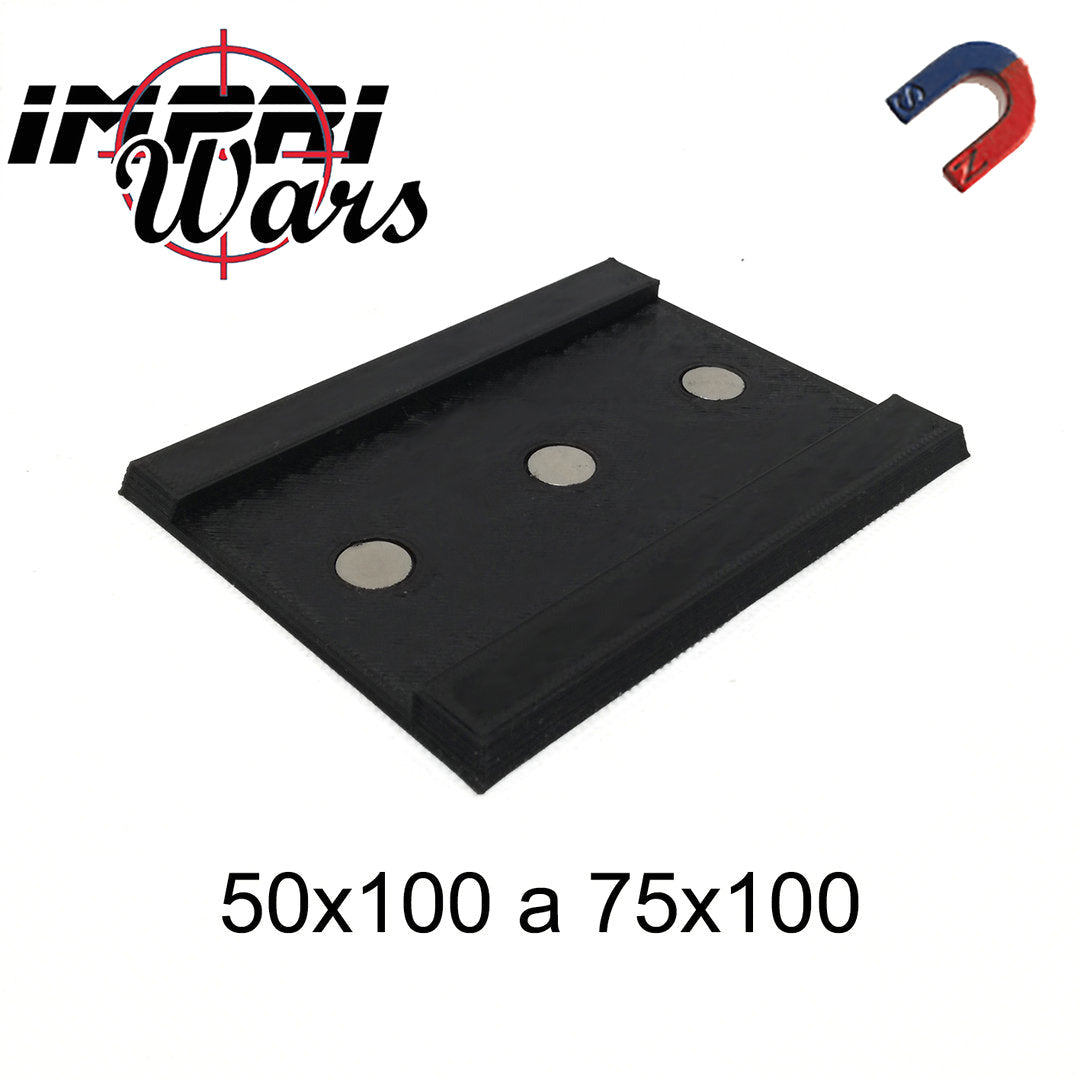 Adaptador de peana 50x100 a 75x100 mm