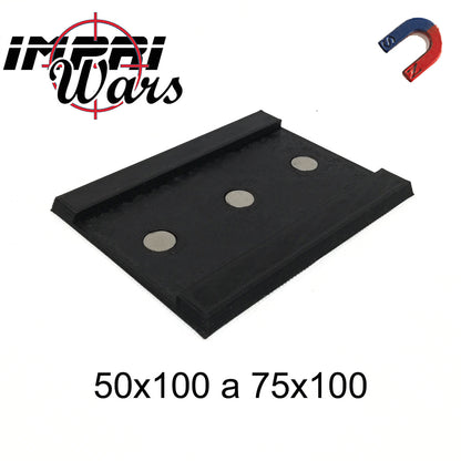 Adaptador de peana 50x100 a 75x100 mm