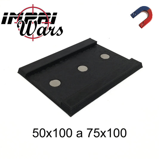 Adaptador de peana 50x100 a 75x100 mm