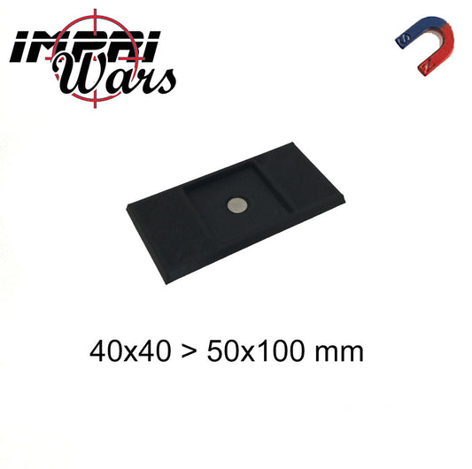 Adaptador de peana 40x40 a 50x100 mm