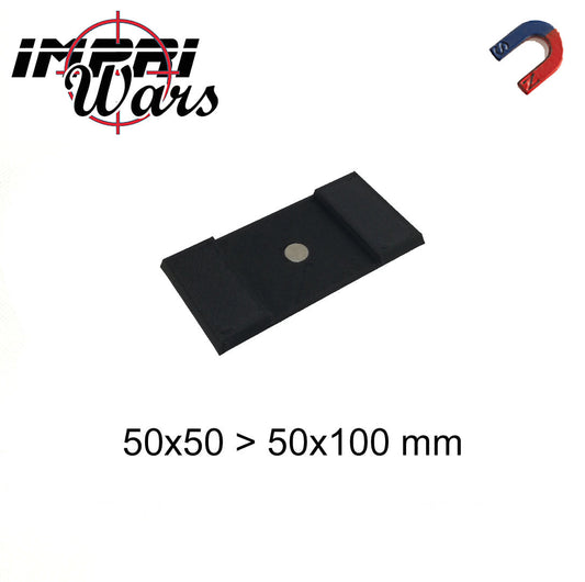 Adaptador de peana 50x50 a 50x100 mm