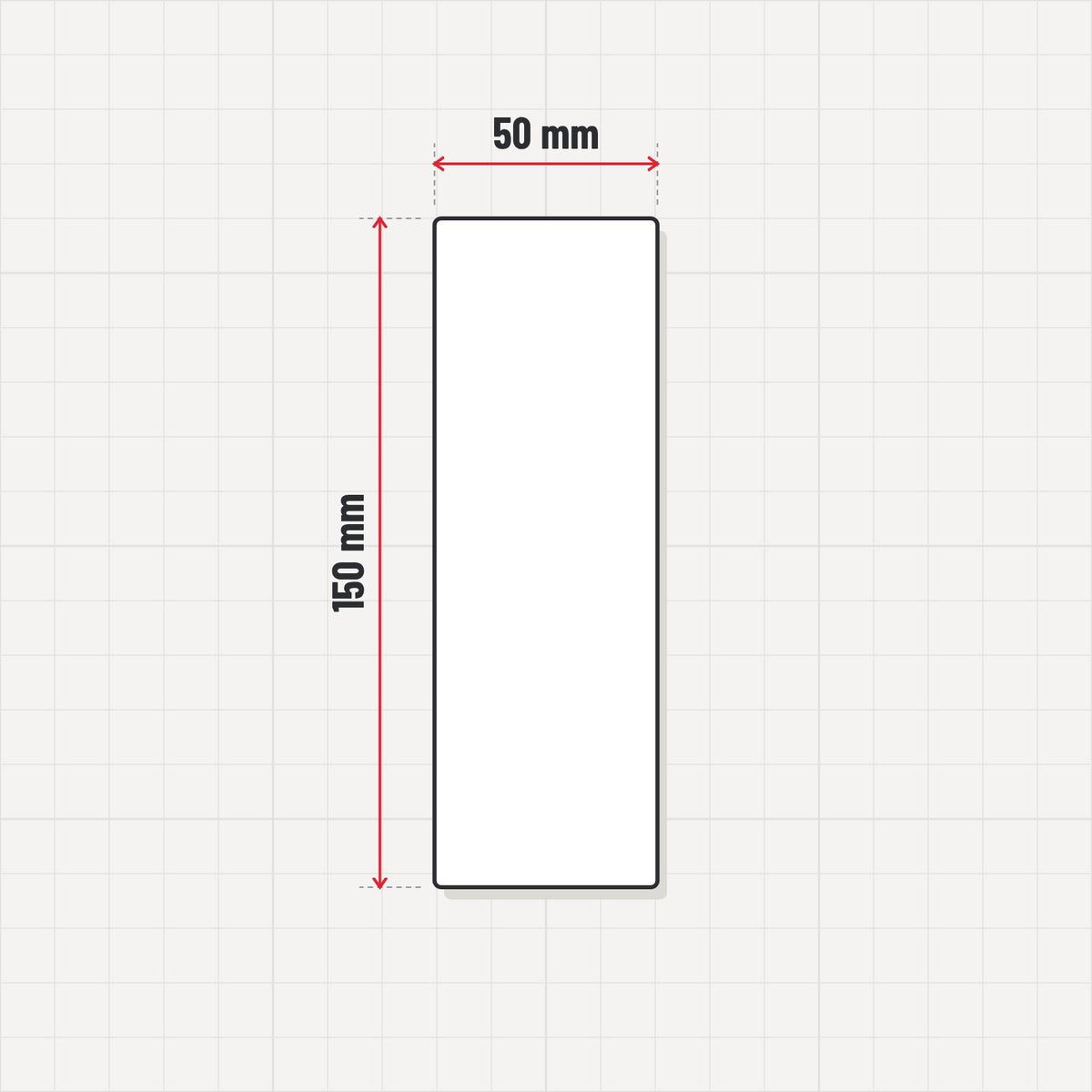 Dibujo ilustrativo: Peana 50x150 mm