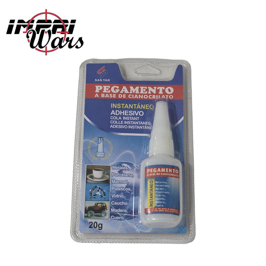 Pegamento de cianoacrilato de 20 g en su blíster