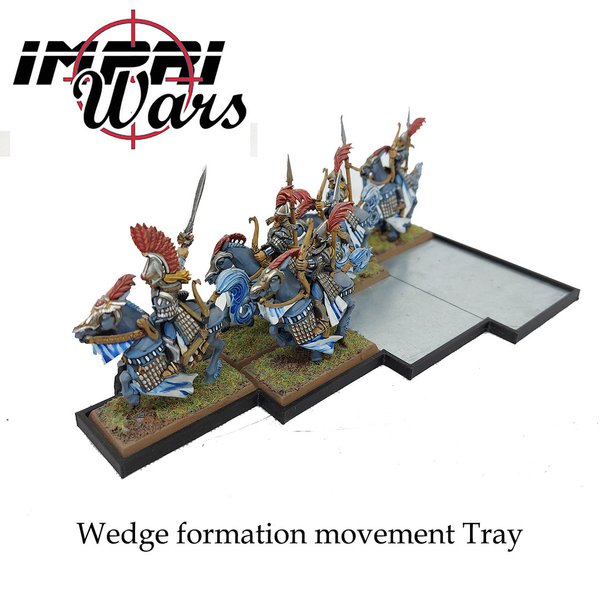 Movement Trays for 25x50mm Bretonnian Lance Formation